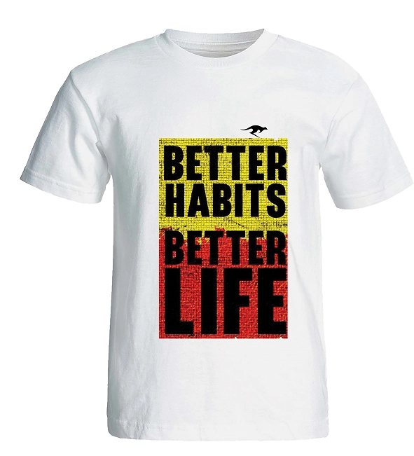 تیشرت سفید better habit better life